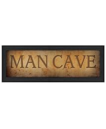 "Man Cave" by Artisan John Jones; Ready to Hang Framed Print; Black Frame