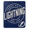 Lightning OFFICIAL NHL "Campaign" Fleece Throw Blanket;  50" x 60"