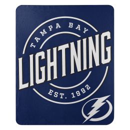 Lightning OFFICIAL NHL "Campaign" Fleece Throw Blanket;  50" x 60"