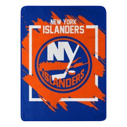 Islanders OFFICIAL NHL "Run" Micro Raschel Throw Blanket;  46" x 60"