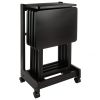 Brienda 5-Pc Snack Table Set, Flip Top, Coffee