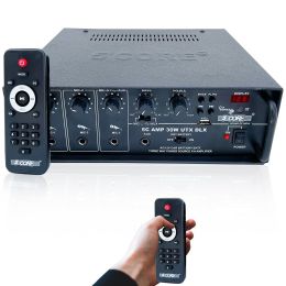 Amplifier Home Audio Receiver Amp Home Stereo System USB Input 3 Mic Aux Mini Amplifier for Speakers Surround Sound 5 Core AMP 30W-UTX-DLX