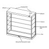 Showcase Wall Mount 5 Tier Display Case with Mirror Back Panel "Mijo Exclusives" for 1/64-1/43 Scale Models