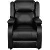 vidaXL Massage Recliner Black Faux Leather