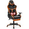 Reclining Racing Chair with Lumbar Support Footrest