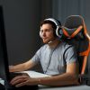 Reclining Racing Chair with Lumbar Support Footrest