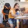 Reclining Racing Chair with Lumbar Support Footrest