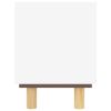 TV Cabinet White 31.5"x11.8"x15.7" Solid Wood Pine and Natural Rattan