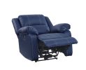 Zuriel Power Recliner; Blue PU 54617