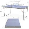 Table Tennis Table Midsize Foldable &amp; Portable Ping Pong Table Set with Net and 2 Ping Pong Paddles for Indoor Outdoor Game