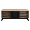 Gamaliel TV Stand in Oak &amp; Espresso Finish LV00858