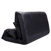 Adjustable Floor Sofa Bed with 2 Pillows, Folding Chaise Lounge Sofa Chair with 5 Reclining Position for Living Room, PU Leather, Black XH