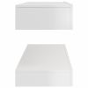 vidaXL TV Cabinet with LED Lights High Gloss White 47.2"x13.8"