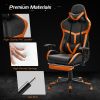 Reclining Racing Chair with Lumbar Support Footrest