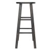 Element 2-Pc Square Leg Bar Stool Set, Oyster Gray
