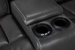 Upholstered Sofa Recliner Chair;  Reclining Home Theater Seating with Storage Console; Cup Holders; and USB Ports