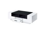 Armour Coffee Table; White & Black YJ