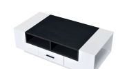 Armour Coffee Table; White & Black YJ