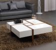 Modrest Makai White &amp; Walnut Coffee Table