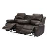 Middle backrest of 3-seater is flipped