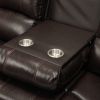 Middle backrest of 3-seater is flipped