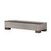 Modrest Delaware Modern Concrete &amp; Acacia Rectangular Coffee Table