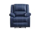 Zuriel Power Recliner; Blue PU 54617