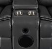 Upholstered Sofa Recliner Chair;  Reclining Home Theater Seating with Storage Console; Cup Holders; and USB Ports
