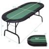 8 Players Texas Holdem Foldable Poker Table