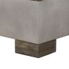 Modrest Delaware Modern Concrete &amp; Acacia Rectangular Coffee Table