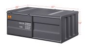 Cargo Coffee Table; Gunmetal 87885