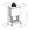 Brienda 5-Pc Snack Table Set, Flip Top, Coffee