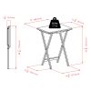Brienda 5-Pc Snack Table Set, Flip Top, Coffee