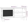 TV Cabinet Brown 31.5"x11.8"x15.7" Solid Wood Pine and Natural Rattan