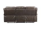 Lydia Motion Sofa; Brown Leather Aire LV00654