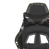 vidaXL Massage Gaming Chair with Footrest Black&Camouflage Faux Leather