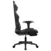 vidaXL Massage Gaming Chair with Footrest Black&Camouflage Faux Leather