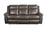 Lydia Motion Sofa; Brown Leather Aire LV00654