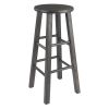 Element 2-Pc Square Leg Bar Stool Set, Oyster Gray
