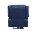 Zuriel Power Recliner; Blue PU 54617