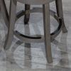 30" Bar Stool; Weathered Gray Finish; Charcoal Fabric Seat