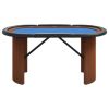 vidaXL 10-Player Poker Table Blue 63"x31.5"x29.5"
