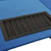 vidaXL 10-Player Poker Table with Chip Tray Blue 63"x31.5"x29.5"