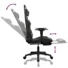 vidaXL Massage Gaming Chair with Footrest Black&Camouflage Faux Leather