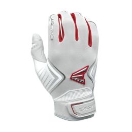 Easton Ghost Fastpitch Batting Gloves-White-Red-XL