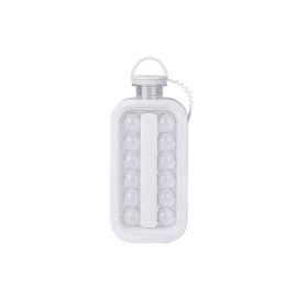 1pc Silicone Collapsible Ice Ball Jug; Easy Release Mold Ice Maker; Pour Out Ice Ball; Whisky & Cocktail Ice Tray (Color: White)