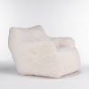 Soft Tufted foam bean bag chair with Teddy fabric