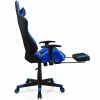 PU Leather Gaming Chair with USB Massage Lumbar Pillow and Footrest