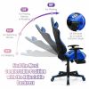 PU Leather Gaming Chair with USB Massage Lumbar Pillow and Footrest