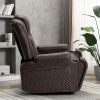 Living Room Faux Leather Heated Theater Recliner Sofa with Massage Reclining Individual Seat